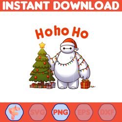 big hero baymax christmas png, baymax falalala christmas png, cute santa baymax png (13)