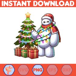 big hero baymax christmas png, baymax falalala christmas png, cute santa baymax png (3)