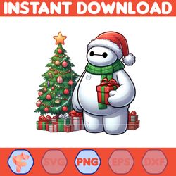 big hero baymax christmas png, baymax falalala christmas png, cute santa baymax png (6)