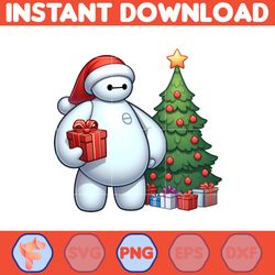 big hero baymax christmas png, baymax falalala christmas png, cute santa baymax png (7)