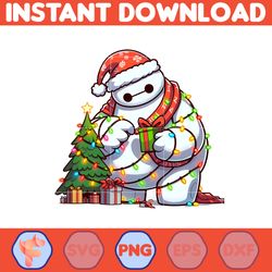 big hero baymax christmas png, baymax falalala christmas png, cute santa baymax png (8)