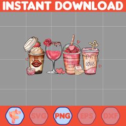 valentine coffee png, valentine coffee png, valentine drinks png, latte drink png, xoxo png, coffee lover, valentine sub