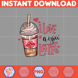 valentine coffee png, valentine coffee png, valentine drinks png, latte drink png, xoxo png, coffee lover, valentine sub