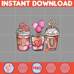 valentine coffee png, valentine coffee png, valentine drinks png, latte drink png, xoxo png, coffee lover, valentine sub