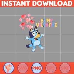 bluey valentines png, bluey family friends, bluey png, bluey characters, digital file for designs, valentines sublimatio