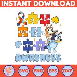 Autism Bluey Awreness Svg, Awreness Svg, Funny Dog And Friends, Character Cartoon Friends, Instant Download (1)