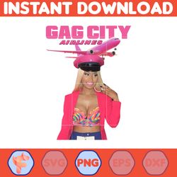 gag city airlines nicki minaj pink vendredi 2 tourne png, nicki minaj png, pink friday 2 tour 2024 png, concert gag city