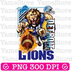 detroit lions mascot png, nfl png, american football png, football mascot, sublimation