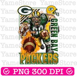 green bay packers mascot png, nfl png, american football png, football mascot, sublimation