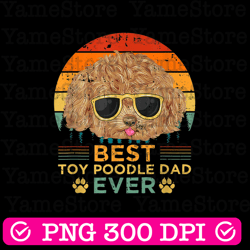 retro style best toy poodle dad ever father's day best dad daddy father's day