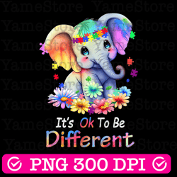 elephant autism awareness it's ok to be different boys kids png