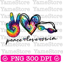 peace love swim png, sublimation design print, tie dye, leopard, blue, digital download, shirt