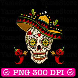 mexican skull png, cinco de mayo png, skull sombrero png, sombrero png, sombrero hat png, skull flowers png