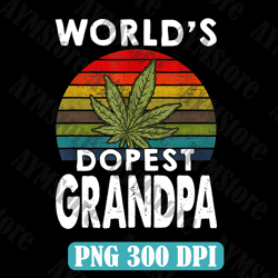 vintage world's dopest grandpa weed png, cannabis png, sublimate designs download