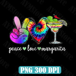 peace love margarita png sublimation file download | tie dye hippie summer design digital | summer vacation