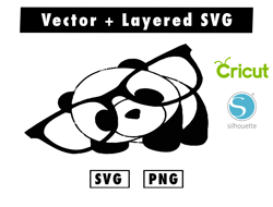 cute panda svg and png files for cricut machine , anime svg , manga svg , goku svg
