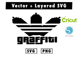 graffiti svg and png files for cricut machine , anime svg , manga svg , goku svg