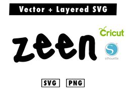 zeen sticker svg and png files for cricut machine , anime svg , manga svg , goku svg
