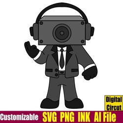 Big TV Man Skibidi Toilet SVG,Camera Woman - Skibidi Toilet - Inspire Uplift