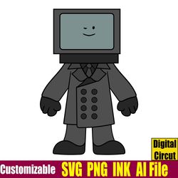 tv man  skibidi toilet  svg,skibidi toilet svg,tv man  skibidi toilet png, svg ink circut desgin space