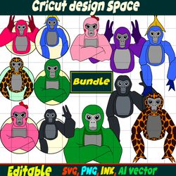 editable gorilla tag stickers svg, gorilla tag png coloring pages, gorilla tag printable for birthday gift, gorilla tag