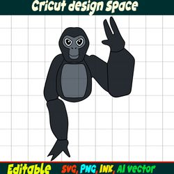 editable gorilla tag stickers svg, gorilla tag png coloring pages, gorilla tag printable for birthday gift, gorilla svg