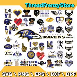 50 files baltimore ravens team bundle svg, baltimore ravens svg, nfl teams svg, nfl svg, png, dxf, eps, instant download