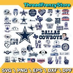 50 files dallas cowboys team bundle svg, dallas cowboys svg, nfl teams svg, nfl svg, png, dxf, eps, instant download