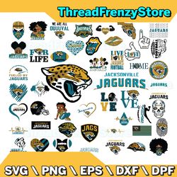 50 files jacksonville jaguars team bundle svg, jacksonville jaguars svg, nfl teams svg, nfl svg, png, dxf, eps