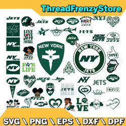 50 files new york jets team bundle svg, new york jets svg, nfl teams svg, nfl svg, png, dxf, eps, instant download