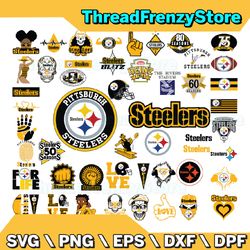 50 files pittsburgh steelers team bundle svg, pittsburgh steelers svg, nfl teams svg, nfl svg, png, dxf, eps