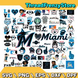 76 files miami marlins team bundles svg, miami marlins svg, mlb team svg, mlb svg, png, dxf, eps, jpg, instant download