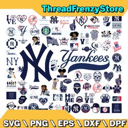 85 files new york yankees team bundles svg, new york yankees svg, mlb team svg, mlb svg, png, dxf, eps, jpg