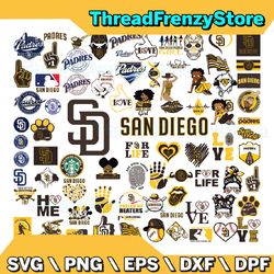 81 files san diego padres team bundles svg, san diego padres svg, mlb team svg, mlb svg, png, dxf, eps, jpg