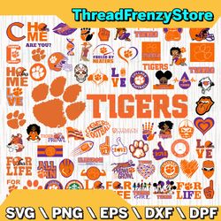 71 files clemson tigers team bundle svg, clemson tigers svg, ncaa teams svg, ncaa svg, png, dxf, eps, instant download