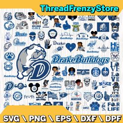 88 files drake bulldogs team bundle svg, drake bulldogs svg, ncaa teams svg, ncaa svg, png, dxf, eps, instant download