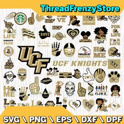 61 files ucf knights team bundle svg, ucf knights svg, ncaa teams svg, ncaa svg, png, dxf, eps, instant download