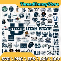 67 files utah state aggies team bundle svg, utah state aggies svg, ncaa teams svg, ncaa svg, png, dxf, eps