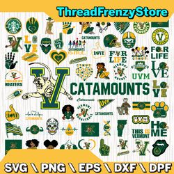 64 files vermont catamounts team bundle svg, vermont catamounts svg, ncaa teams svg, ncaa svg, png, dxf, eps