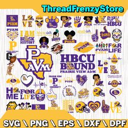 56 files prairie view team bundles svg, prairie view svg, hbcu team svg, mega bundle, designs, cricut, cutting file