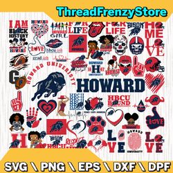 56 files howard university team bundles svg, hbcu team svg, mega bundle, designs, cricut, cutting file