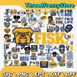 61 files fisk university team bundles svg, fisk university svg, hbcu team svg, mega bundle, designs, cricut