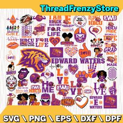 63 files edward waters team bundles svg, edward waters svg, hbcu team svg, mega bundle, designs, cricut, cutting file