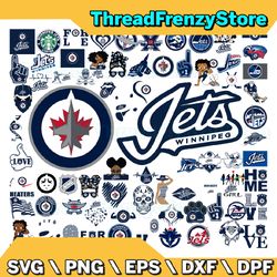 74 files winnipeg jets team bundles svg, winnipeg jets svg, nhl svg, nhl svg, png, dxf, eps, instant download