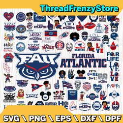 88 files florida atlantic owls team bundle svg, florida atlantic owls svg, ncaa teams svg, ncaa svg, png, dxf, eps