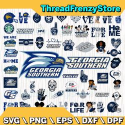 57 files georgia southern eagles team bundle svg, georgia southern eagles svg, ncaa teams svg, ncaa svg, png, dxf, eps