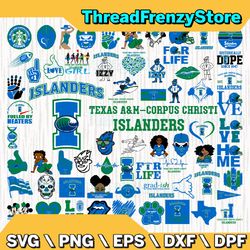 68 files texas a and m corpus christi islanders team bundle svg, texas a&m-corpus christi islanders svg, ncaa teams svg