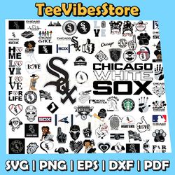 83 files chicago-white sox team bundles svg, chicago white sox svg, mlb svg, mlb team svg, instant download