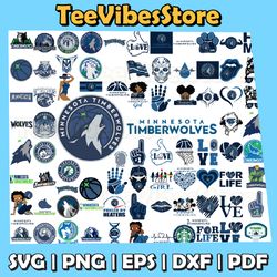 83 files minnesota timberwolves team bundles svg, minnesota timberwolves svg, nba svg, instant download