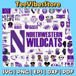 66 files northwestern wildcats team bundle svg, northwestern wildcats svg, ncaa svg, instant download